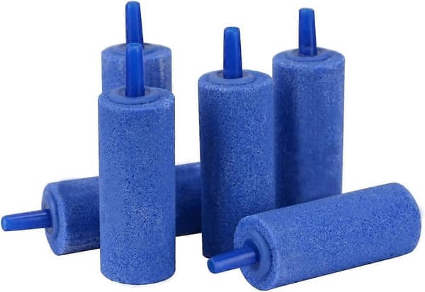 5cm Luftstenar Cylinder 6 ST Bubbel Diffuser Luftstenar för Akvarium Fisk Tank Pump Blå