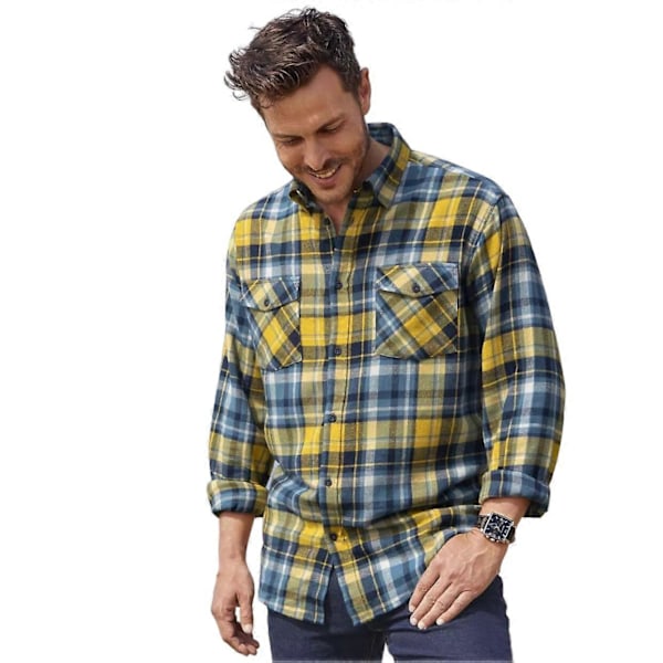 Atlas For Men Rutete Flanellskjorte for Menn
