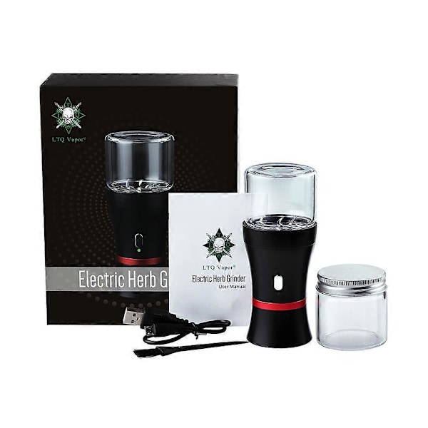 Elektrisk urteknuser, USB-oppladbar, 2-pakning 50 ml glasskammer for urter - Flott for daglig bruk