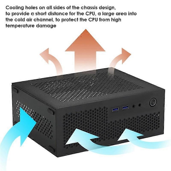 A09 HTPC Tietokonekotelo Mini ITX Peli-PC Runko Pöytäkoneen Runko USB3.0 Tietokonekotelo Kotikäyttöön