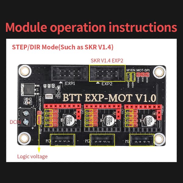 BIGTREETECH Modul BTT EXP-MOT V1.0 Driver Utvidelsesmodul 3D-printerdeler