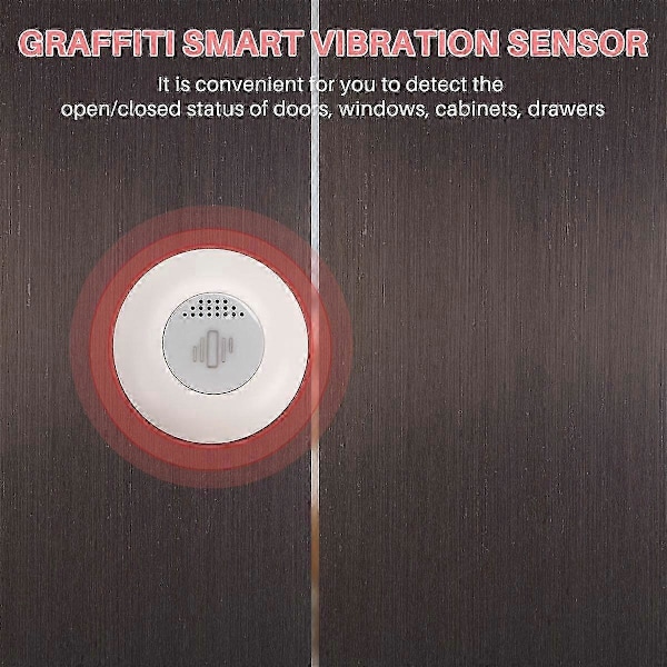 ZigBee Vibrationssensor til Hjemmesikkerhed Dør Vindue Indbrudsalarm Detektor Kompatibel med Smart Life APP
