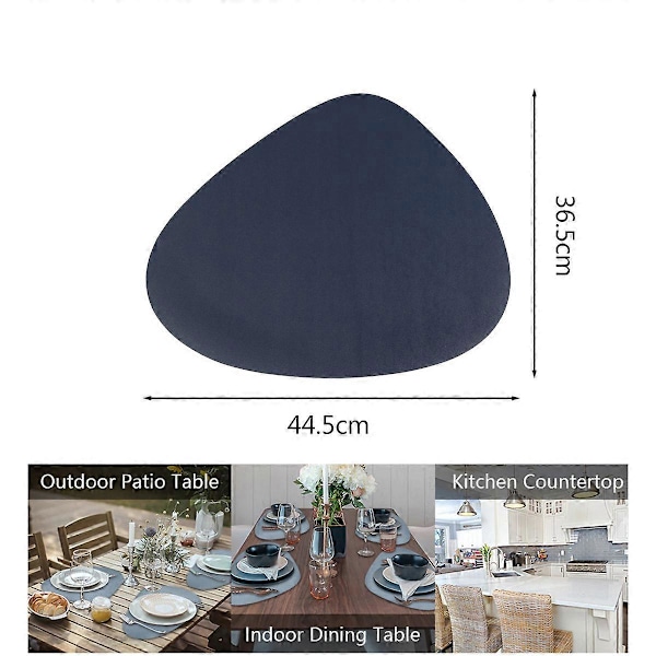Set med 4 Placemats i Läder, Torkbara och Tvättbara för Inomhus/Utomhusbruk