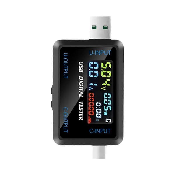.UK-USB Type-C Digital Strømkapacitetstester Spændingsstrømmåler ^uk| usb+typec