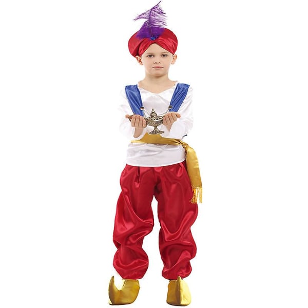 Pojkar Prinsdräkt Medeltida Kunglig Prins Outfit Prins Cosplay Party Halloween Kostymer XL