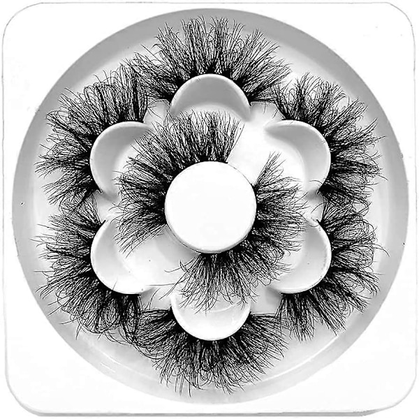Løse Øyevipper Håndlagde Vipper 25mm 8D Fluffy Volume Dramatiske Wispy Lange Løse Øyevipper Myke Gjenbrukbare Falske Øyevipper Pakke 4 Par