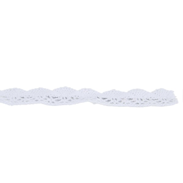 Spetsband DIY Bomullsnät 2cm Bredd 20 Yards Elegant Tygbandsspets för Gardiner Kläder Duk Presentförpackning Vit