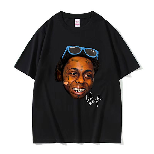Rapper Young Thug Thugger Rød Vintage Grafik T-shirt Mænd Kvinder Hip Hop Street Tee q06014 Black M
