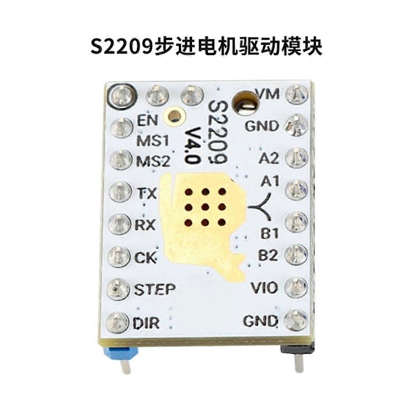 TMC2209 V4.0 Steppermotordriver Stille Drift for 3D-printere, 5.5-28V 2.8A med Kjøleribbe, Enhan