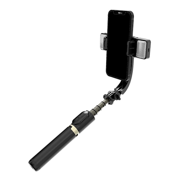 Trådløs Bluetooth Selfie Stick Dobbelt Fyldlys Stabilisator Anti Shake Multifunktionel Telefonholder