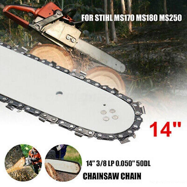 1 stk. savkæde 3/8 Lp 50dl 14 tommer til Stihl Ms250 Ms180 Ms230 Ch