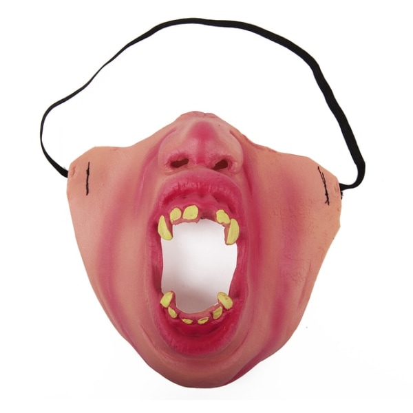 Kreativ Vuxen Clown Latex Cosplay Rekvisita Humoristisk Elastiskt Band Halv Ansikte Party Rolig Halloween Skräckmask style 7
