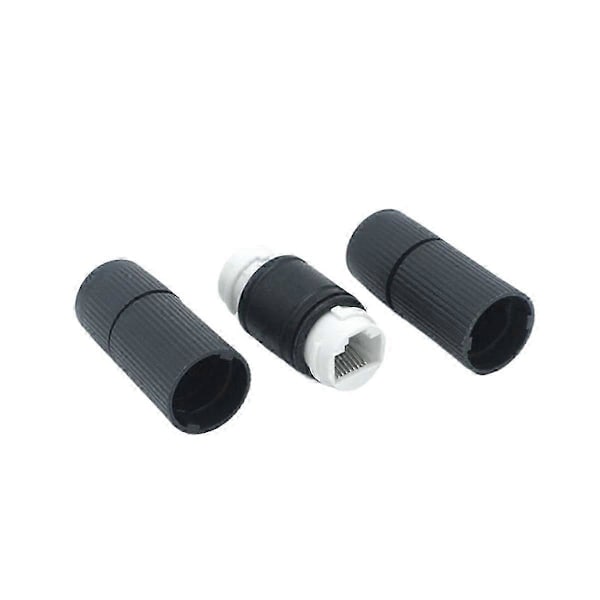 IP68 Vedenpitävä RJ45 Liitin CAT6/CAT5e/CAT5 Naaras-Naaras Liitin 8-nastainen Ethernet LAN-kaapelin Jatkojohto Ulkokäyttöön