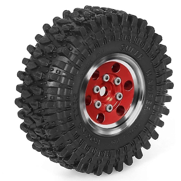 4 stk. 55mm 1.0 tommers Metall Beadlock Hjuldekk for 1/18 1/24 RC Crawler Bil TRX4M SCX24 Oppgraderingsdeler