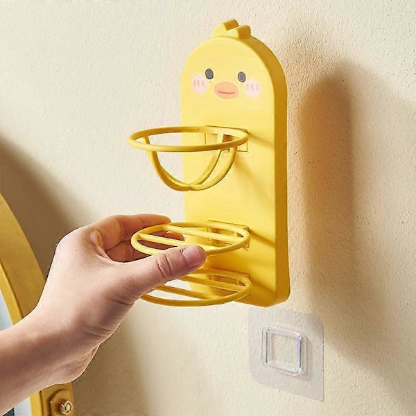 Vægmonteret Sød Tegneserie Anoon Gul And Beauty Egg Hylde Udsøgt Organizer Puff Holder Multifunktionel Rack Puff Rack Egnet til Kvinder Piger