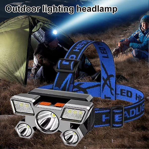 LED-otsalamppu USB-ladattava työvalaisin taskulamppu 1 kpl