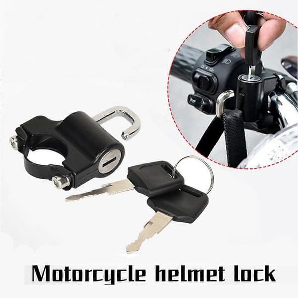 Motorcykel Universal Hjälmlås För Styre 7/8\" 22-28mm Rörstång