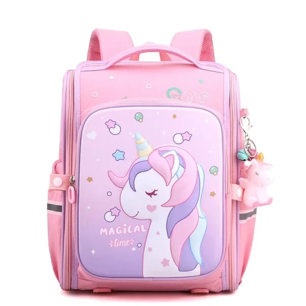 Ny Jenter Skoleveske Barne Rosa Unicorn Print Ryggsekk Barnehage Student Skoleveske Vanntett skoleveske purple large