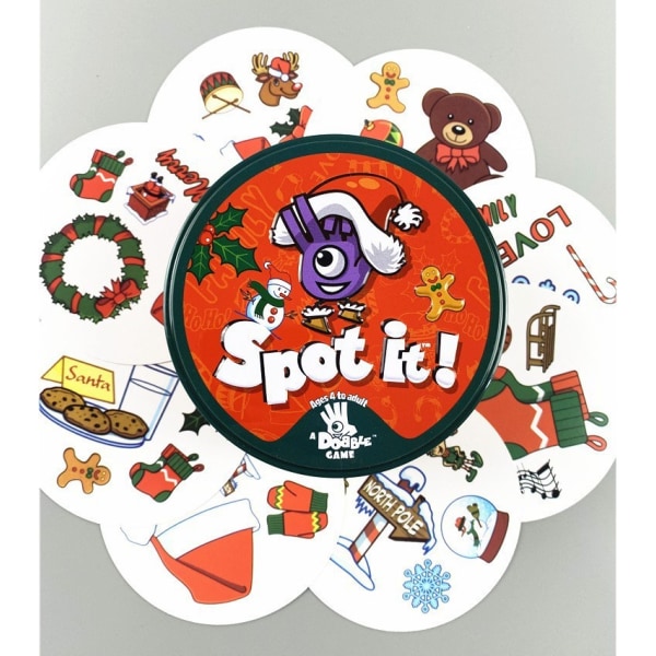Vanhempi-lapsi juhlapeli korttilautapelikortti Spot it -peli Christmas