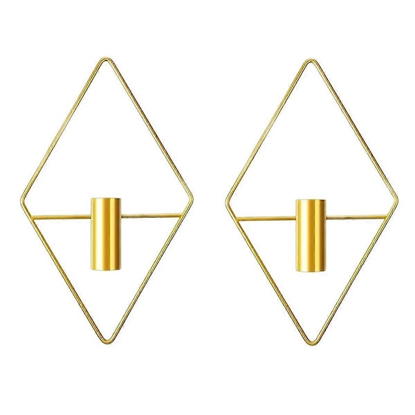 Rombisk Geometrisk Väggplanteringskruka Hängande Vas Elegant Hållbar Väggplanteringshållare Hängande Planteringskrukor Järn Blomhållare B