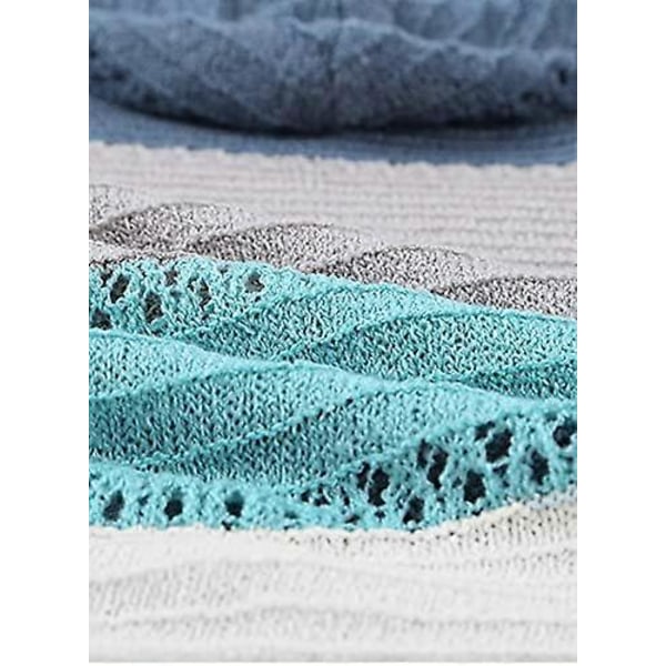 Stribede Hættetrøjer til Kvinder, Moderne V-hals Strikket Sweater Pullovers