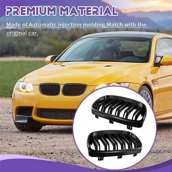 Dobbel Grill Frontfanger Racing Grill for E92 E93 2 Dører M3 2006-2009 Høy Kvalitet