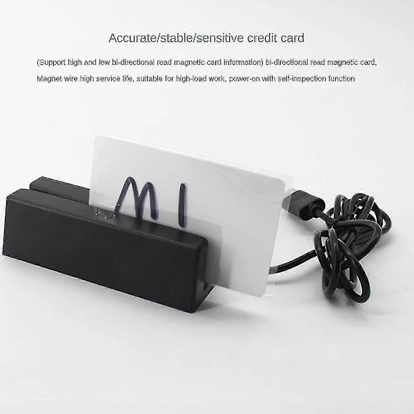 MSR90 USB Magnetisk Stripe Kortläsare Kortläsare Stripe 3 Spår Mini Swiper för USB PC