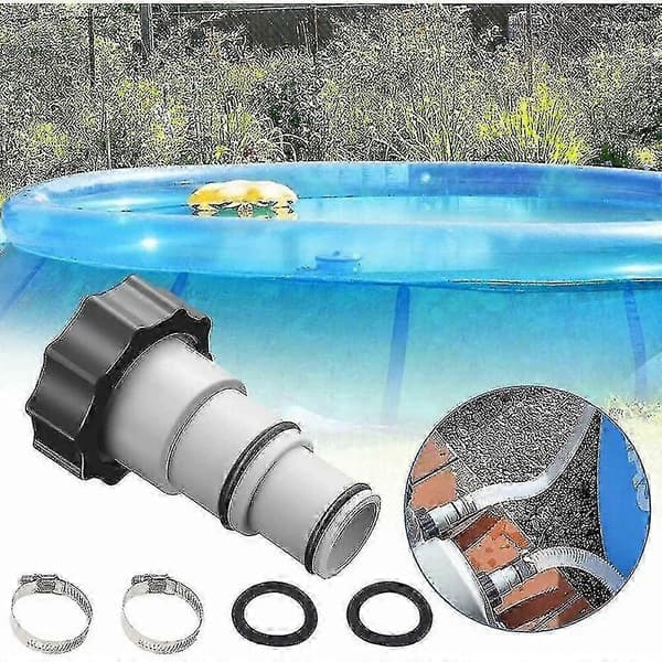 Poolslangadapter A, Poolslangadapter, 38mm och 32mm Diameter, Pool A Adapter, Slangadapter för Pumpar Slangkoppling Med (2st)