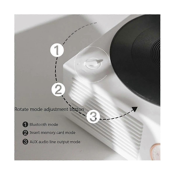 Levysoitin Kaiutin Bluetooth-yhteensopiva V5.0 Vinyylilevysoitin Stereo Vintage Kannettava Kaiutin Vihreä
