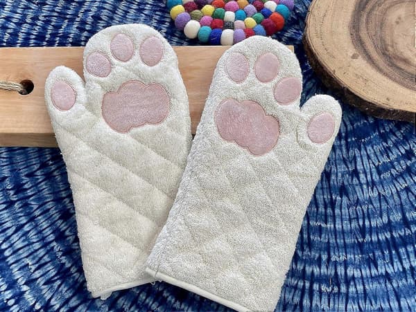 Grytvantar Katt Tassar - Vit och Rosa