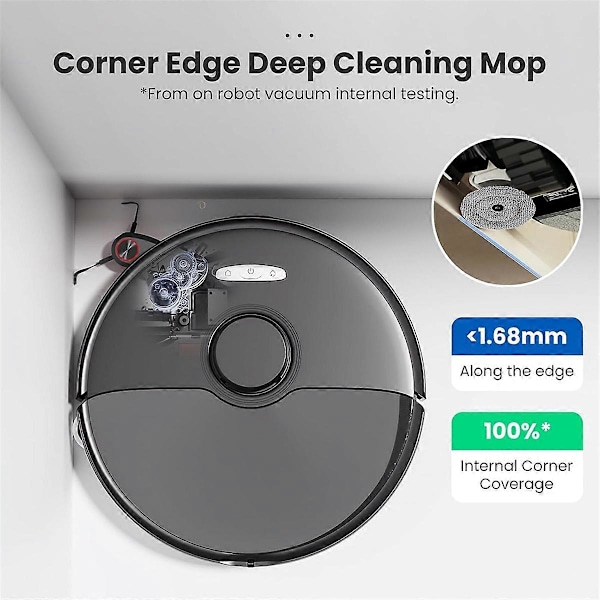 Mopper for Roborock S8 MaxV Ultra Robotstøvsuger, Mopper og Sideviskere, Sølvion Mikrofiber V