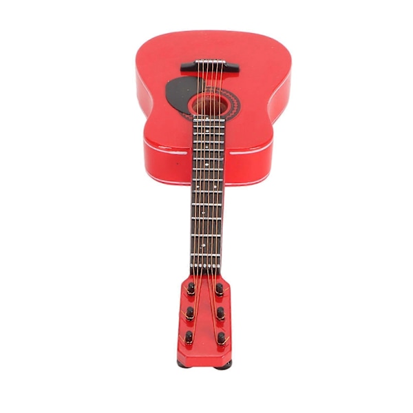 Miniatyr Elektrisk Gitar Modell Livaktig Delikat Tre Gitar Ornament for Jul Bursdagsfest