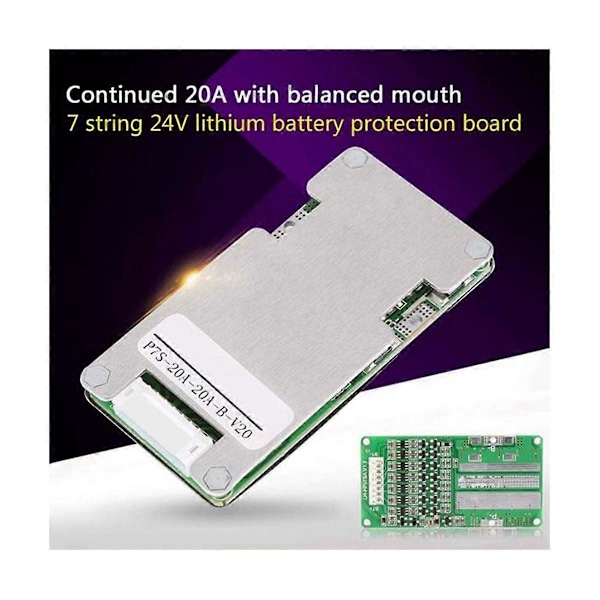 7S 24V 20A Litiumioni Lifepo 4 18650 Akku Bms Pcb Pcm Sähköskootterin Tasapainosuojauslevy