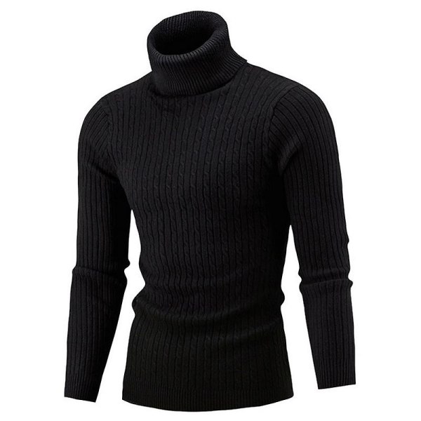 Vinter Varm Rullekrave Sweater Casual Herre Rullekrave Varm Strikket Sweater Hold Varmen Herre Jumper Strikket Uld Sweater Beige XL (70-80KG)