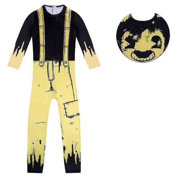 Barn Kostym Pojkar Läskigt Spel Bendy And The Ink Machine Video Demon Karaktär Kostymer Mörk Återupplivning Halloween Cosplay Jumpsuit 5-6 Years