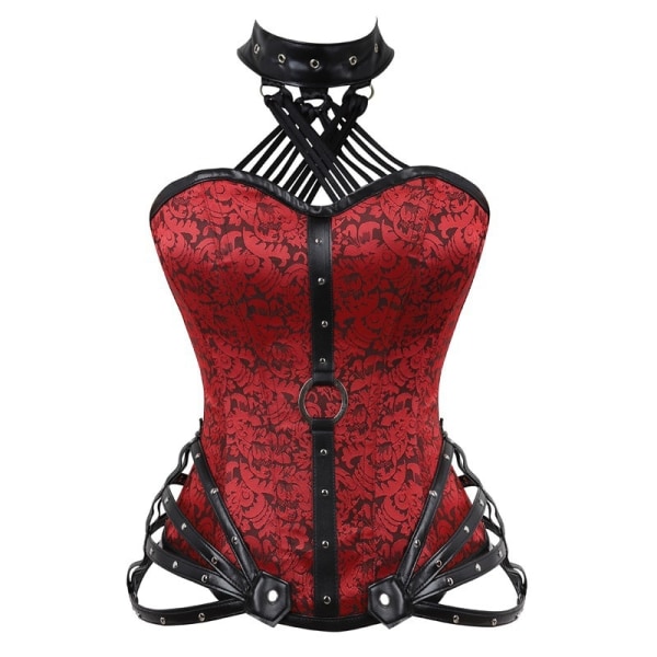 Waist Trainer Shapewear Topper Dameklær Undertøy Sexy Korsett Red L