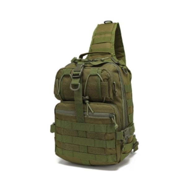 Campingryggsäck Vattentät Vandring Fiske Jakt Väska Militär Taktisk Bergsklättringsryggsäck Utomhusväska Green single strap