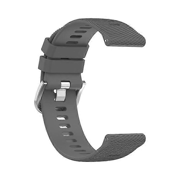 Kompatibel med Garmin Forerunner 255 / Vivoactive 4 Kryssstripet Design 22mm Universell Klokkereim Silikon Erstatningsarmbånd Grey