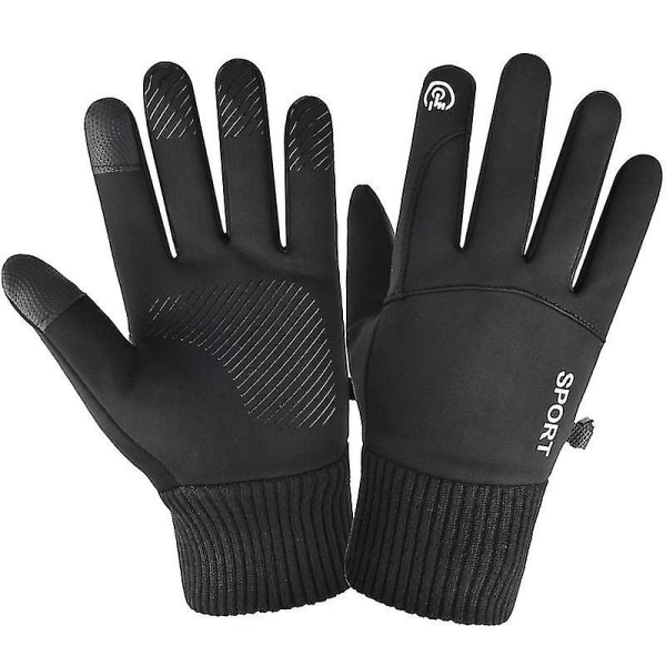Vattentäta Vinterhandskar för Män Vindtäta Sportfiske Pekskärm Körning S-2xl Black L
