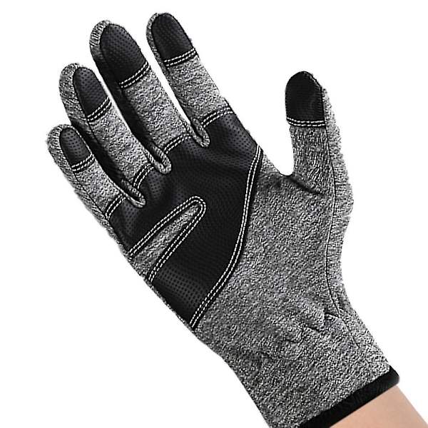 Miesten ja naisten talvikäsineet, vedenpitävät lämpimät käsineet, sormenpääherkät S-XL Grey S