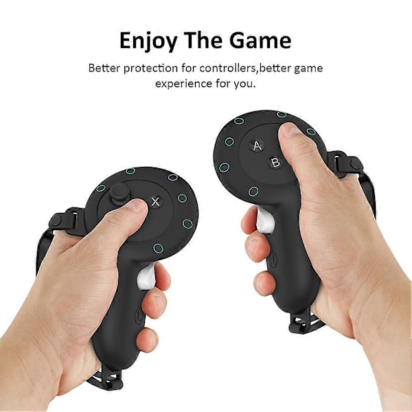 Silikone Controller Cover Case+Face Cover+Handle Case til 3 VR Headset 4 I 1 til 3 Lysegrå