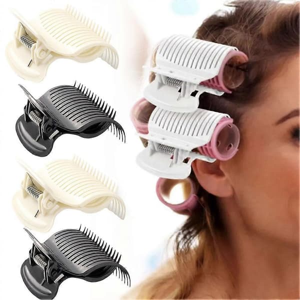 Värmebeständiga rullklämmor för hårrullar och styling white 1pcs