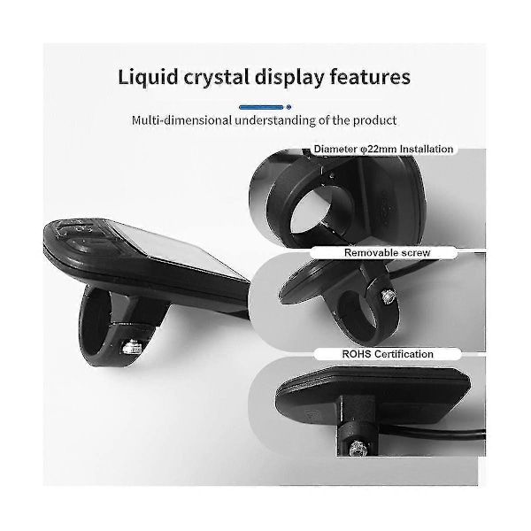LCD TFT UKC3 Display Hastighed Batteritid Indikator til Elcykel 24V 36V 48V Motor Ombygning