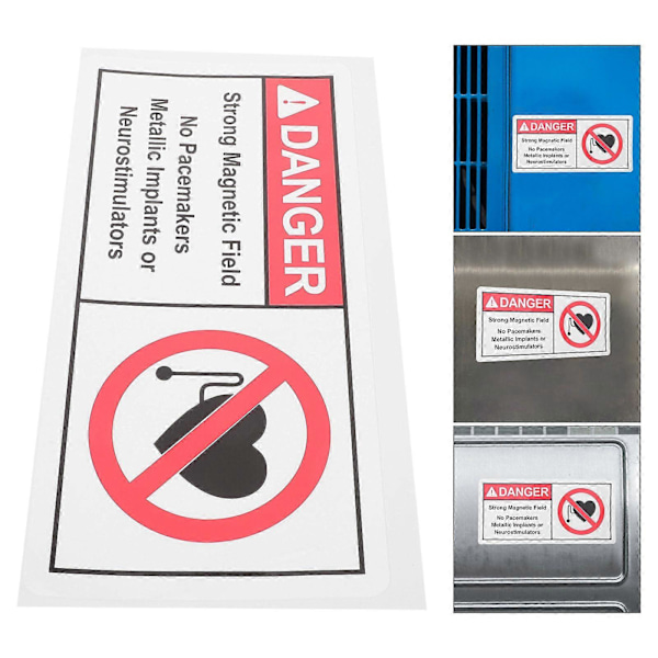 Varoitustarra Ei sydämentahdistinta Magneettikenttä Varoitustarra Ei sydämentahdistimen merkki tarra