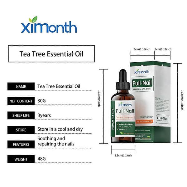 1-5 stk Tea Tree eterisk olje neglesoppbehandling eterisk olje 4 st