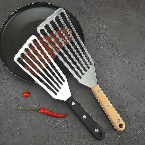 Fiskespatel for steking - Rustfritt stål + Plast, 1-delt sett, 28*7.4cm