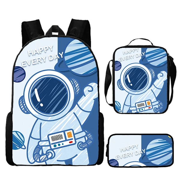 Doors Koululaukku Matkareppu Olkalaukku Penaali setti Lapsille Opiskelijoille 20 3Pcs Set