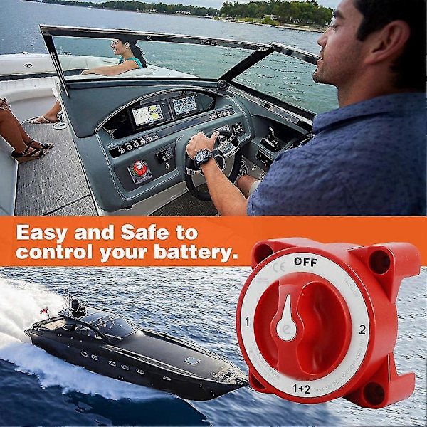 DC 32V 350A Batterikontakt 4-positions Vælger Marine Båd Batterivælgerkontakt Afbryder Til M