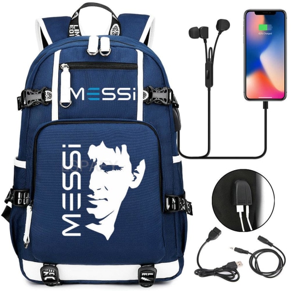 18\" Messi Ryggsekk Svart Vanntett 21