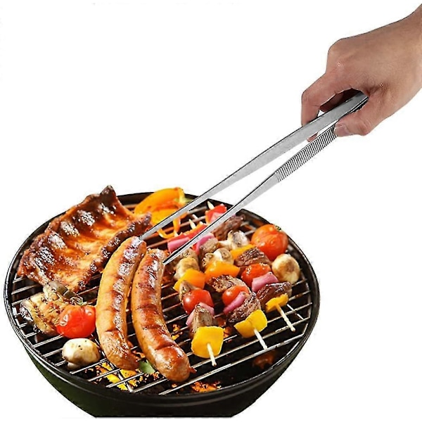 Kjøkkentang, Grilltang, Matlagingstang, Pinsett Rustfritt Stål Rett (30 cm)